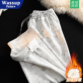 PALM裤 子男士 2025新款 WASSUP 秋冬宽松扎染阔腿休闲加绒保暖长裤
