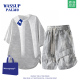 扎染短裤 WASSUP 两件套潮 夏季 休闲短袖 PALM运动服套装 男2025新款