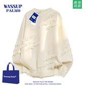 PALM毛衣男款 2025新款 春秋季 WASSUP 潮牌休闲慵懒风圆领针织衫 潮