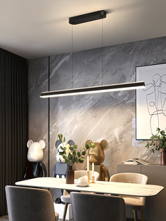 现代简约大气创意极简主灯长条餐桌灯吧台一字餐厅吊灯2025年新款