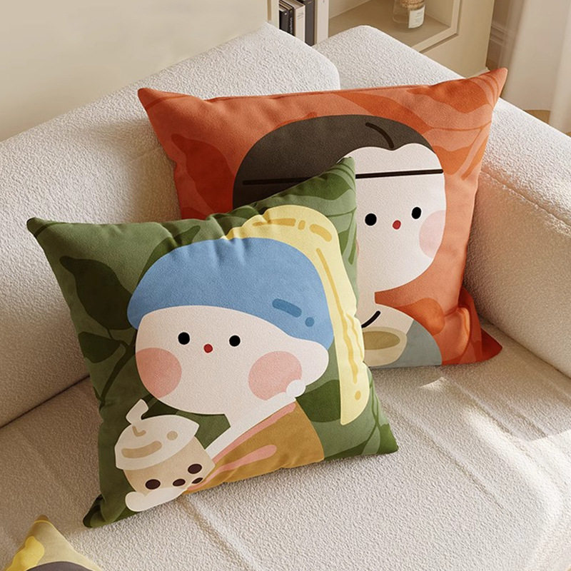 珍珠少女生沙发抱枕含芯客厅卧室床头床上飘窗靠枕氛围感装饰靠垫