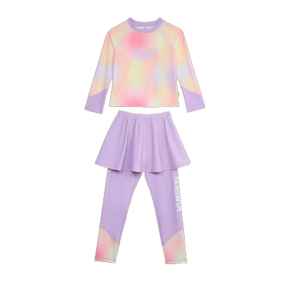 假两件分体防晒长袖潜水服泳衣