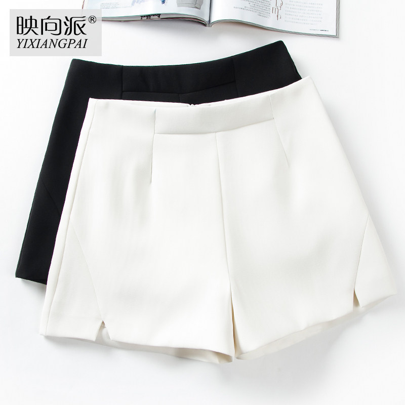 Female waist shorts 2019 new pattern summer Women's wear white Chiffon leisure time Wide leg pants OL Latest fashion Pleasantly cool Hot pantsin the Women's clothing/Boutique , Pants , Casual pants  category - from Buy2taobao.com to provide professional Taobao agent buy service