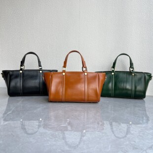 商场订单高品质小众设计托特包真皮时尚 百搭手提包植鞣牛皮斜跨包