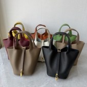 togo头层牛皮高品质菜篮子包软皮经典 百搭水桶包真皮时尚 手提包女