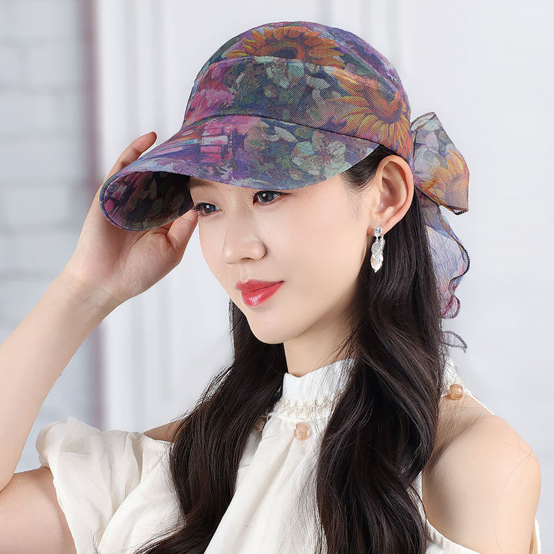 夏上新欧根纱空顶鸭舌棒球帽大码扎马尾无顶凉帽显脸小时装帽女帽