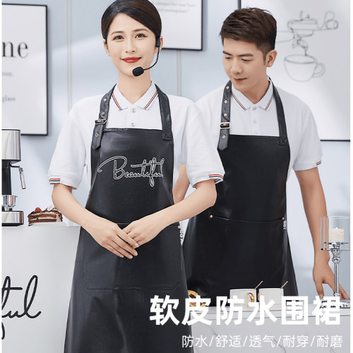围裙定制印字logo餐饮防水饭店