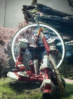 镜花水月高达万代mg红异端高达旧化战损场景鱼缸pg自由天使飞翼mb