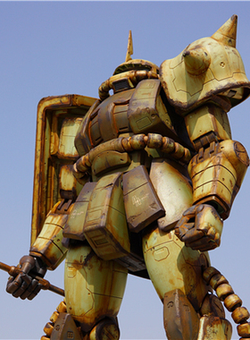 √镜花水月√鱼缸高达万代mg场景代工48扎古1/60pg扎古元祖吉姆