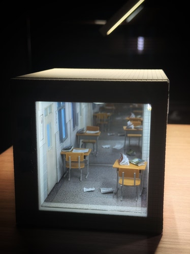 镜花水月微缩模型场景明德楼教室时光千禧年怀旧档案局永安致远楼