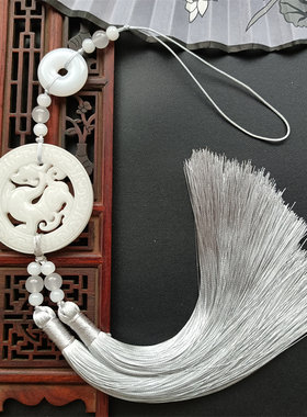 古风手工腰佩仿古龙双流腰间玉佩