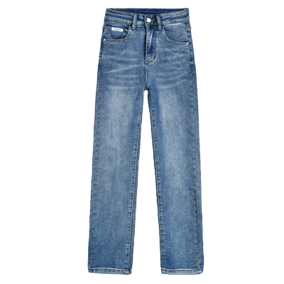 加绒加长高个子直筒牛仔裤