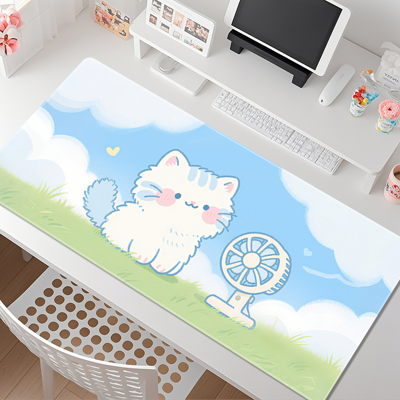 可爱鼠标垫女生动漫超大号加厚锁边桌面垫宿舍办公室家用定制桌垫
