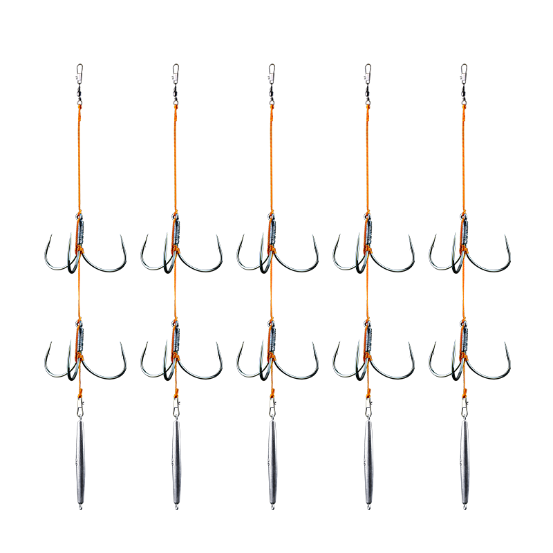 锚钩三爪绑好特大号锚鱼钩破鳞鲢鱼钩鲢鳙专用三本钩三叉矛鱼套装