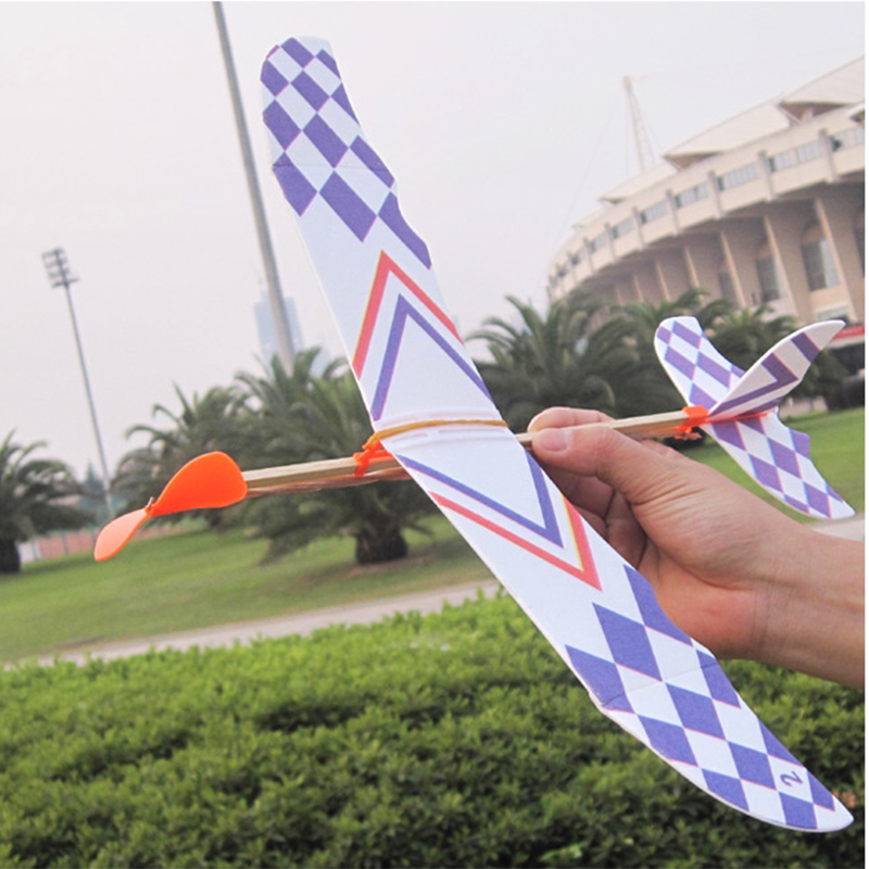 单翼雷神雷鸟橡皮筋动力飞机模型飞机航模diy拼装学生科技活动