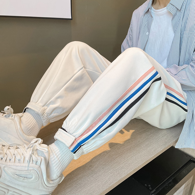 春装 条纹休闲裤束脚B342-K6365-P50控68图片