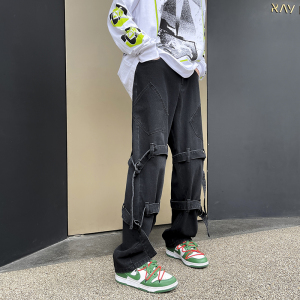 现货直播品质春款 飘带拖地牛仔裤B342-NK730-P60控 78图片