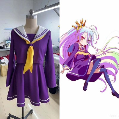 空之境 游戏人生COS 妹妹白play水手服二次元白制服套装cos