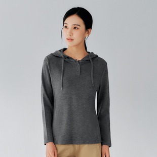 三枪女士雪绒花连帽女衫长袖打底T恤2025年秋冬季新款可外穿