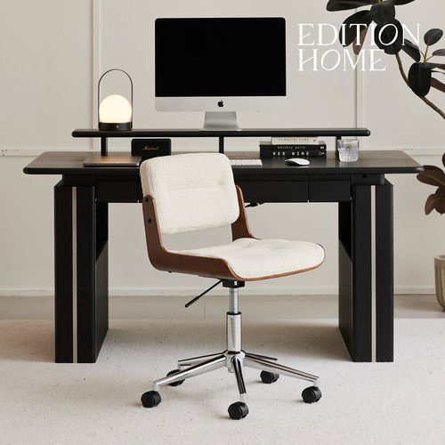 北欧电脑椅家用久坐舒适布艺人体工学椅子小户型升降转椅办公椅