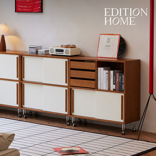 马赛模块组合柜复古实木书柜组合可移动储物柜客厅展示柜收纳边柜