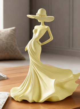 法式人物艺术摆件轻奢高档客厅电视柜小众高级感书房软装饰品雕塑