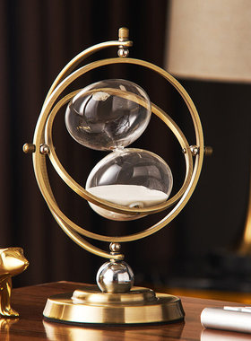 沙漏摆件计时器30分钟办公室书柜桌面客厅酒柜装饰品摆设轻奢高档
