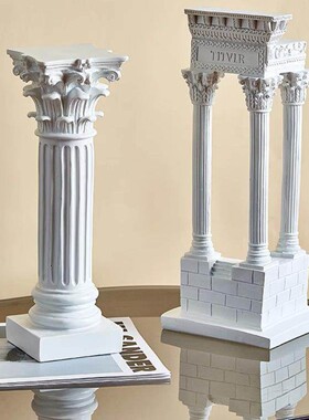 罗马柱石膏雕塑摆件艺术品高级感客厅玄关新家软装好物装饰简约风