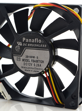 松下Panaflo FBA08T12H 12V0.26A 8cm 8厘米 8015 散热风扇