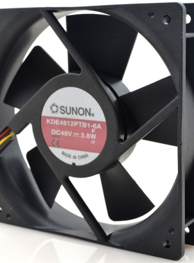 建准SUNON KDE4812PTB1-6A 48V 3.8W 12厘米 12025三线 散热风扇