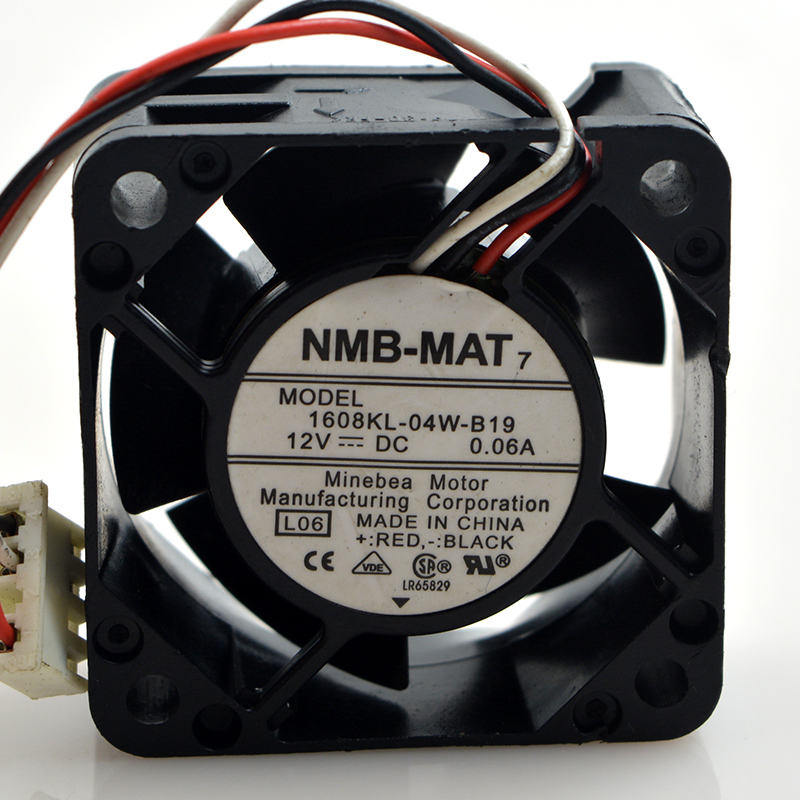 NMB-MAT 1608KL-04W-B19 4CM 4020 DC 12V 0.06A 交换机散热风扇