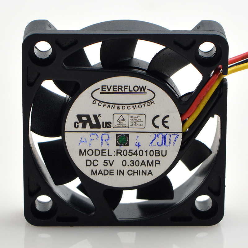 EVERFLOW R054010BU 4CM 5V 0.30 4010 双滚珠 充电器散热风扇