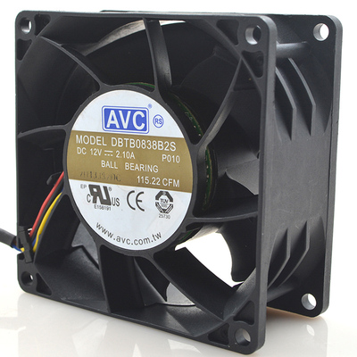 原装AVC DBTB0838B2S 8038 12V 2.10A 8CM 4线 高转速暴力风扇