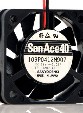 三洋4010 4CM 12V 0.06A 109P0412M907 服务器 机箱 静音散热风扇