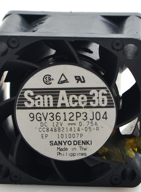 三洋SANYO 9G3612P3J04 12V 0.75A 3828 3.8CM 散热风扇