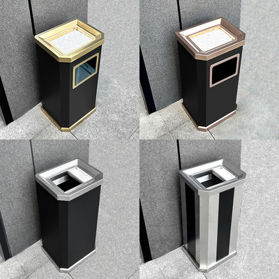 不锈钢豪华酒店大容量阻燃垃圾桶