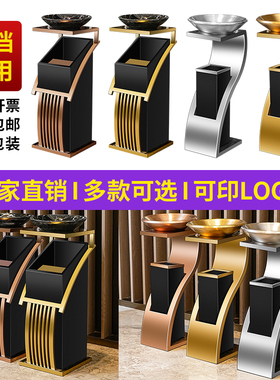 酒店大堂不锈钢垃圾桶商用写字楼立式电梯走廊KTV卫生桶带烟灰缸