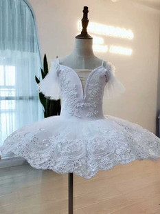 新款小天鹅舞蹈吊带芭蕾舞裙天鹅湖蓬蓬裙成人儿童专业芭蕾TUTU裙