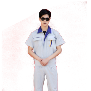 酒店物业工程部短袖搬家物流仓储车间水电安装维修工作服套装夏装
