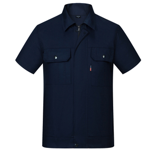 工作服套装男短袖夏季汽修维修机械劳保服电焊纯棉工程服套装定制