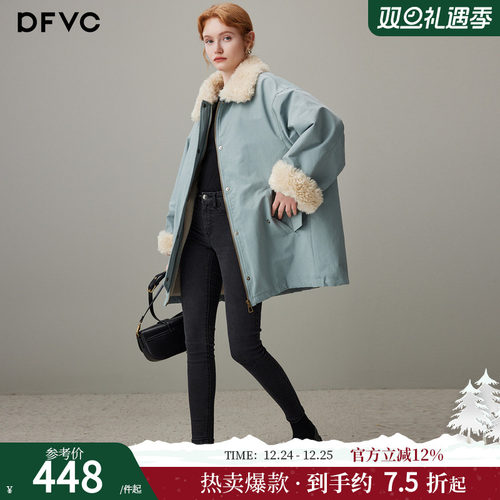 dfvc韩版休闲中长款派克服
