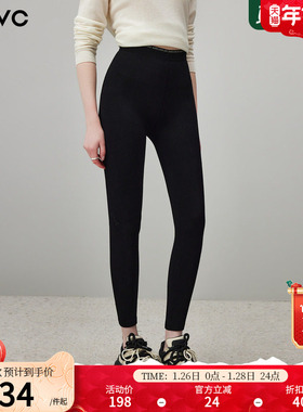 dfvc黑色显瘦休闲裤女鲨鱼裤运动健身裤外穿打底裤紧身提臀瑜伽裤