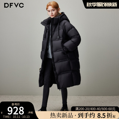 dfvc中长款泡芙羽绒服连帽面包服