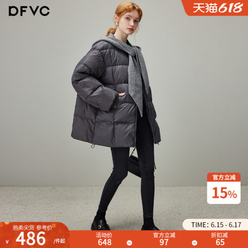 dfvc韩版中长款加厚羽绒服