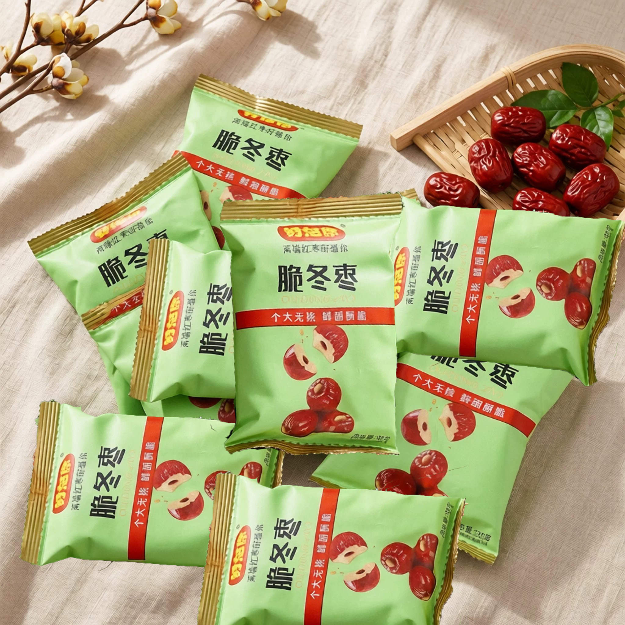 好想你脆冬枣210g酥脆枣大枣冬枣无核红枣香甜酥脆独立小包装