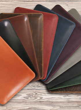 适用于微软Surface 全系列保护套纯手工缝纫头层牛皮疯马皮植鞣革