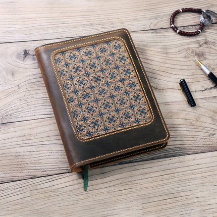 适用于moleskine/灯塔A5记事本手帐书衣皮套疯马皮复古Y02-LWBC05