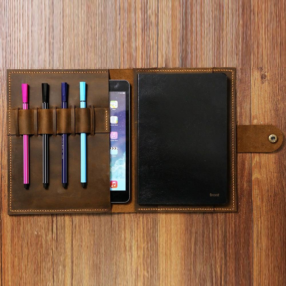 复古A5记事本/iPad mini保护套手工头层牛皮疯马皮真皮NA5005SP