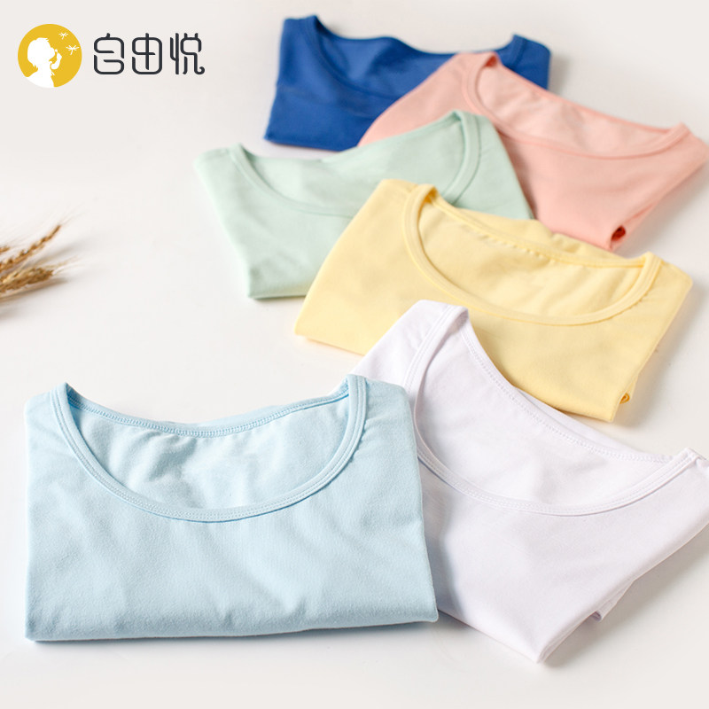 2020夏新款纯棉糖果马卡龙色短袖t恤圆领女上衣体恤学生百搭定制