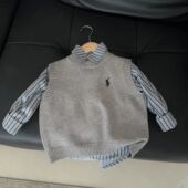 内搭宝宝毛衣坎肩女外穿 休闲针织衫 儿童马甲2026春秋新款 男童无袖